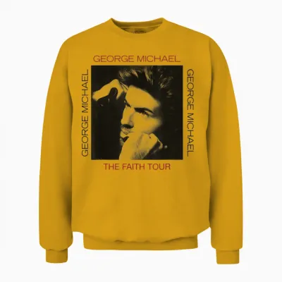 Portrait of George Michael Faith Tour, Graphic Unisex Sweatshirt - Gold