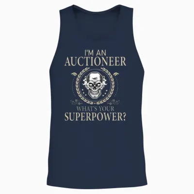 Funny Auctioneer Awesome Unisex Tank Top - Navy