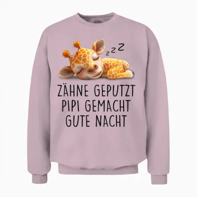 Teeth, Pippi Made Good Night, Nightdress, Pyjamas, T-Shirt, White Unisex Sweatshirt - Light Pink