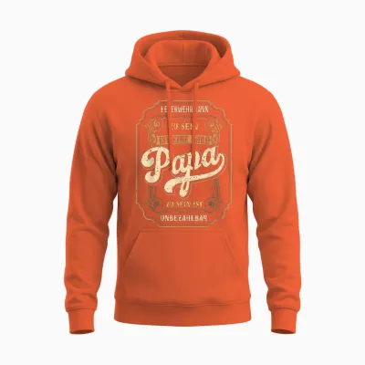 Feuerwehrmann Papa Ehre Vatertag Feuerwehr Vater Unisex Hoodie - Orange