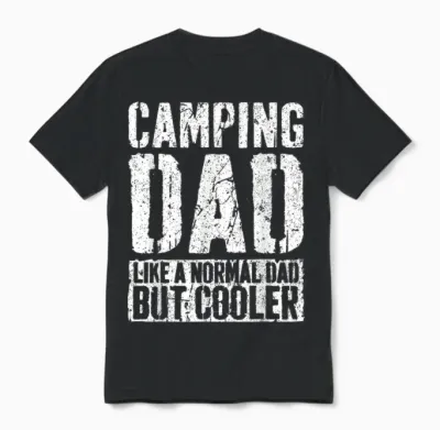 Camping Papa Shirt Herren Vatertag Camping Papa Unisex T-Shirt - Black
