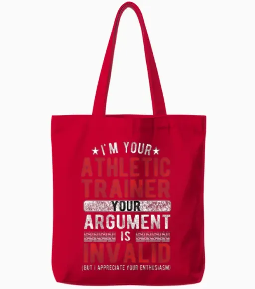 Certified Athletic Trainer at Athletic Training Tote Bags - Red