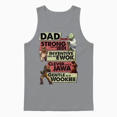 Star Wars Vatertag Dad You Are Strong Like a Jedi Unisex Tank Top - Sport Grey