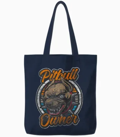 Attack Dog Dog Owner Pet Tote Bags - Navy