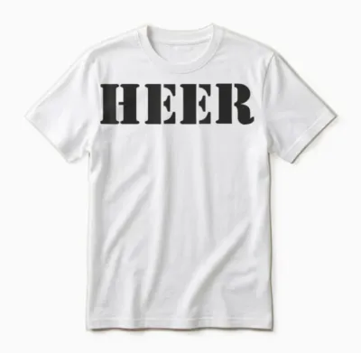 Schwarzer Schriftzug Heer Bundeswehr Bundesheer Armee Unisex T-Shirt - White
