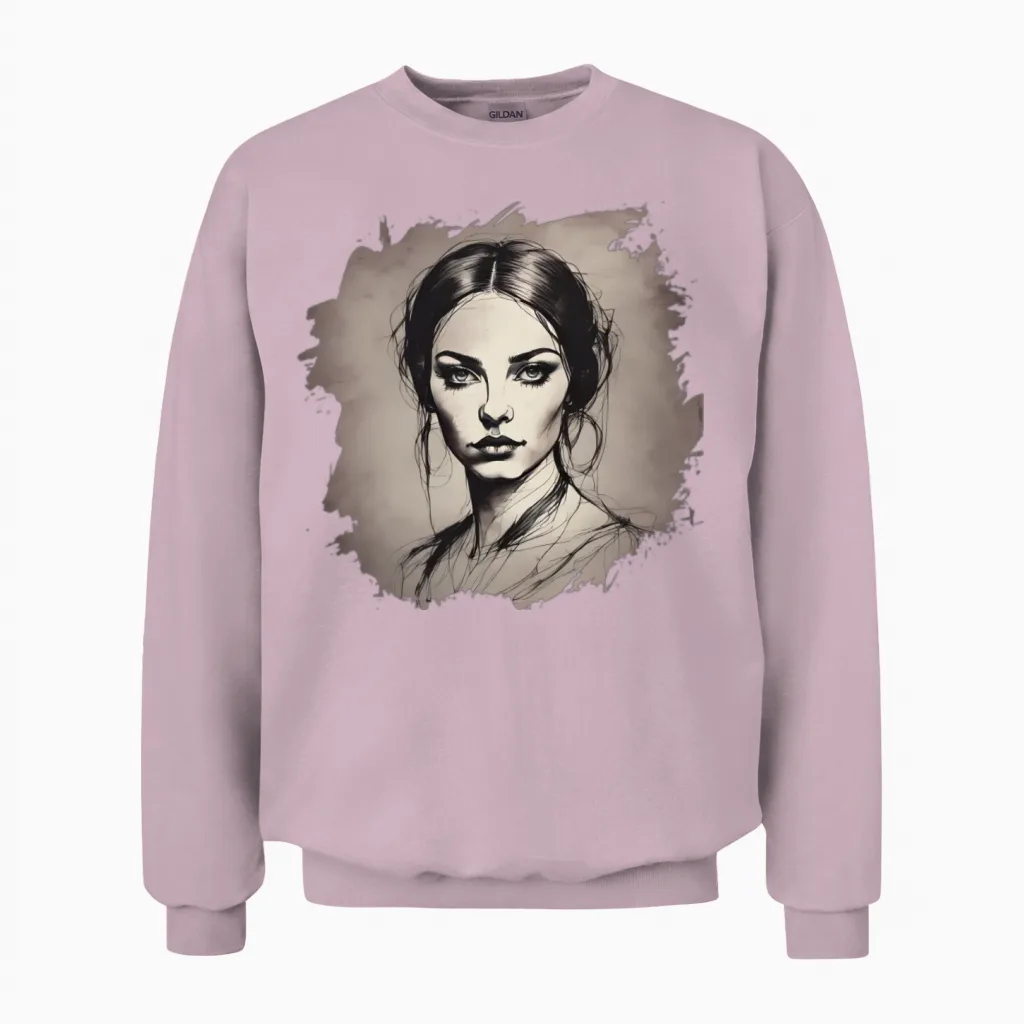 Retro Unisex Sweatshirt in Light Pink