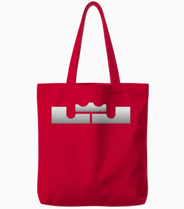 Lebron J King Logo Tote Bags in Red