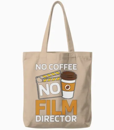 Film Director No Coffee No Film Movie Coffee Lover Tote Bags - Natural