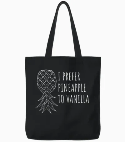 Swingers Gifts | Pineapple Swinging Lifestyle Funn Tote Bags - Black