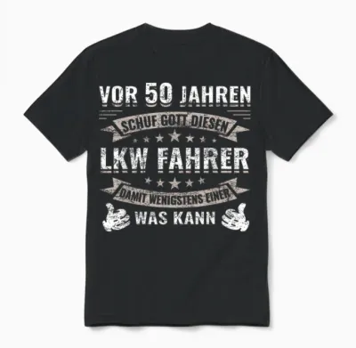 50 Jahre Fernfahrer Trucker Lkw Fahrer Geburtstag Unisex T-Shirt - Black