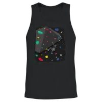 Climbing Boulder Wall Rock Climber Bouldering Unisex Tank Top - Black – 2