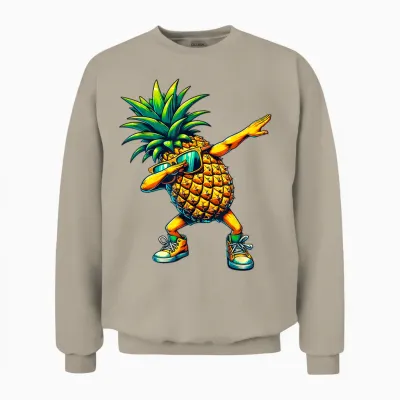 Tamponner L’ananas | Ananas Drôle Avec Motif De Fruits Unisex Sweatshirt - Sand