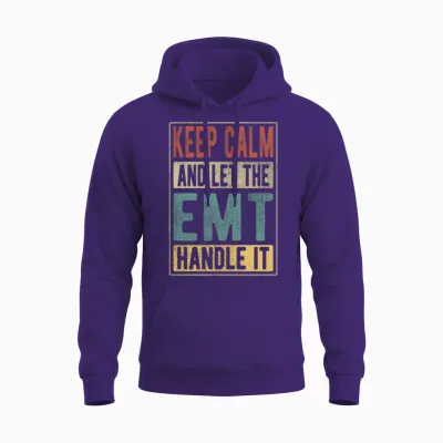 Emt Retro Gift Unisex Hoodie - Purple