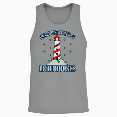 Funny Lighthouse Gift Unisex Tank Top - Sport Grey