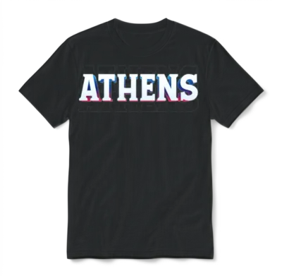 Retro - Athens Unisex T-Shirt - Black