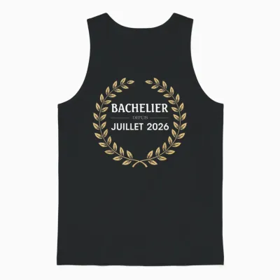 Bachelier 2026 Félicitations Réussite Bac Souvenir Garçon Unisex Tank Top - Black