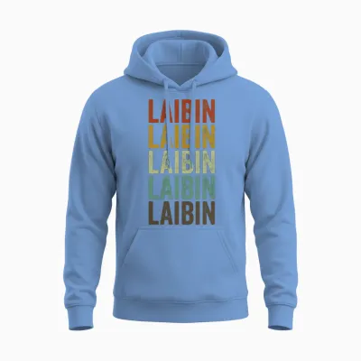 Laibin China Retro Vintage Unisex Hoodie - Carolina Blue