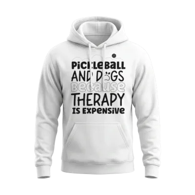 Pickleball Dog Pickleball and Dogs Unisex Hoodie - White