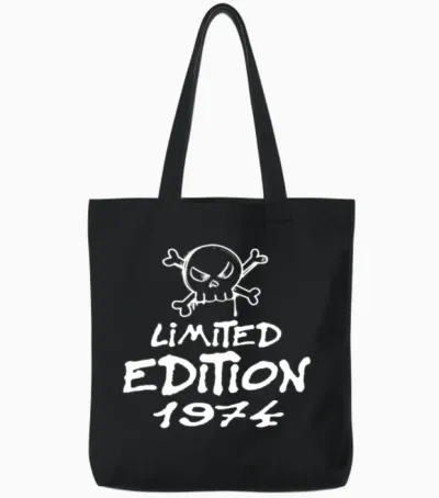 Limited Edition 1974 Birthday 1974 Born Tote Bags - Black