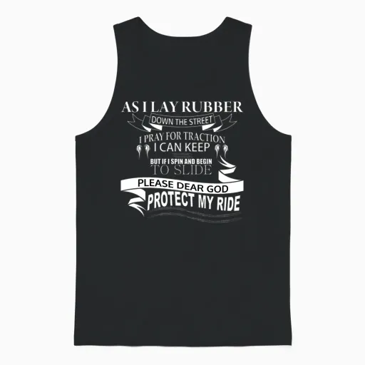 Muscle Car Racing Prayer Cars & Gift Unisex Tank Top in Black