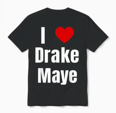 I Love Drake Maye Qb Football Fan Unisex T-Shirt - Black