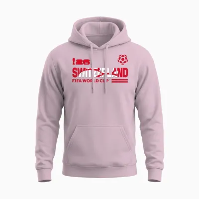 Fifa World Cup26 Qualifier Switzerland Unisex Hoodie - Light Pink