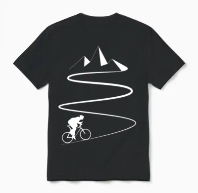 Mountain Bike Uphill Unisex T-Shirt - Black
