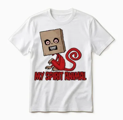 Maniacal Masked Monkey Spirit Animal Unisex T-Shirt - White