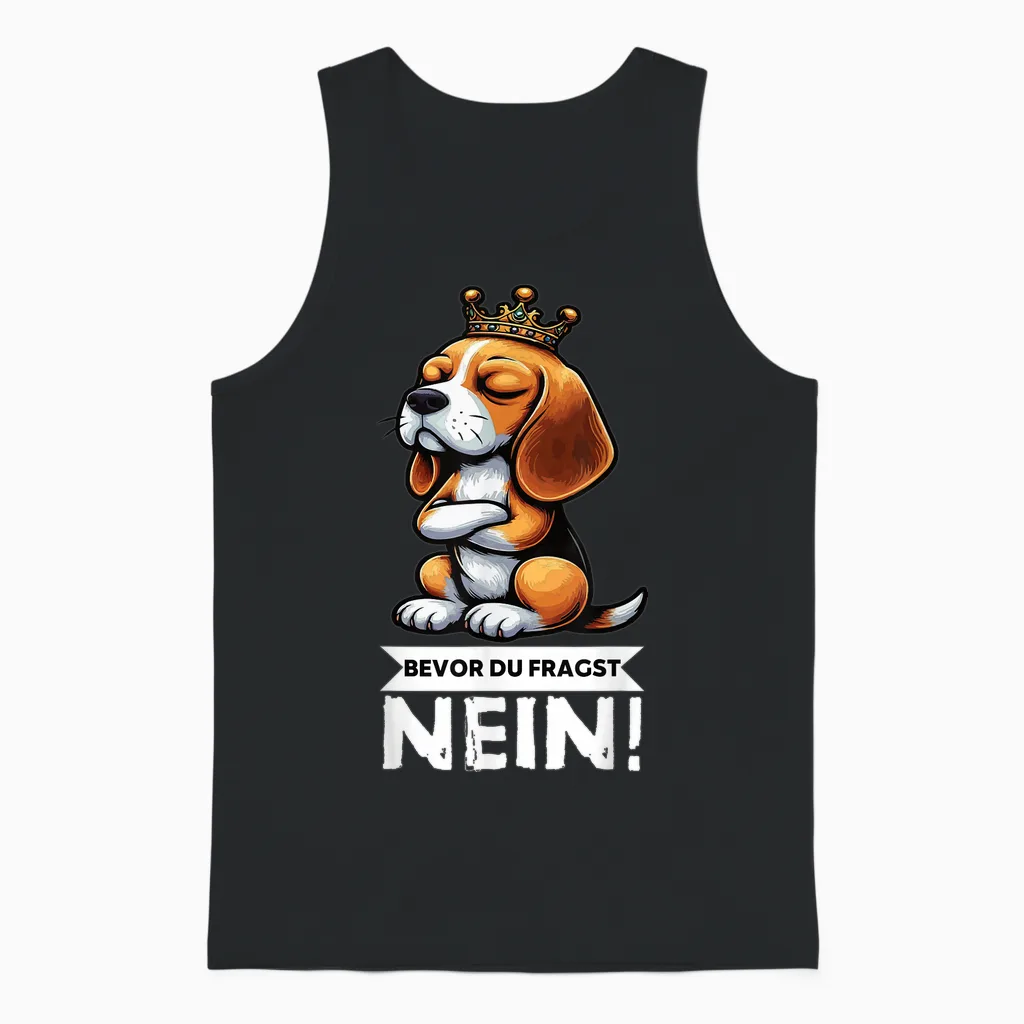 Bevor Du Fragst Nein Beagle Beagle Owner Beagle Lover Unisex Tank Top in Black