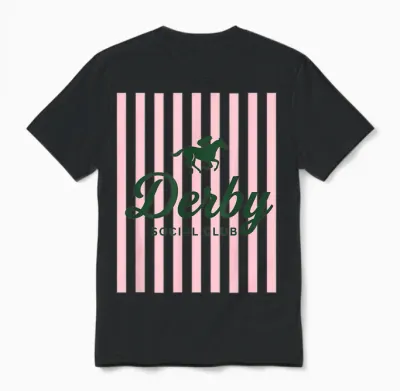 Funny Derby Social Club Vibes Friends Weekend Party Humor Unisex T-Shirt - Black