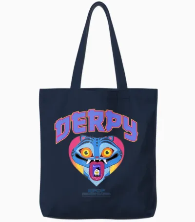 Kpop Demon Hunters Derpy Collegic Offiziell Lizenziert Tote Bags - Navy
