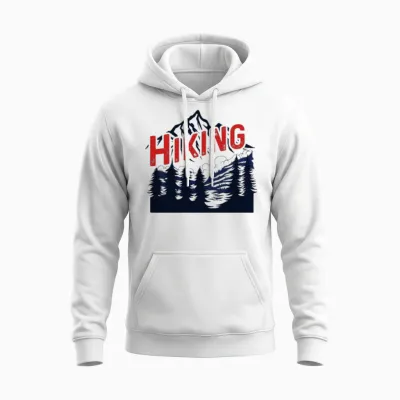 Hiking Unisex Hoodie - White