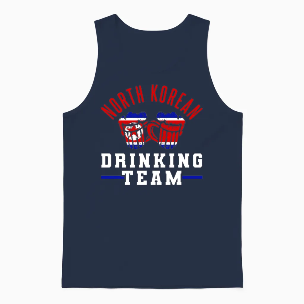North Korea Unisex Tank Top in Navy