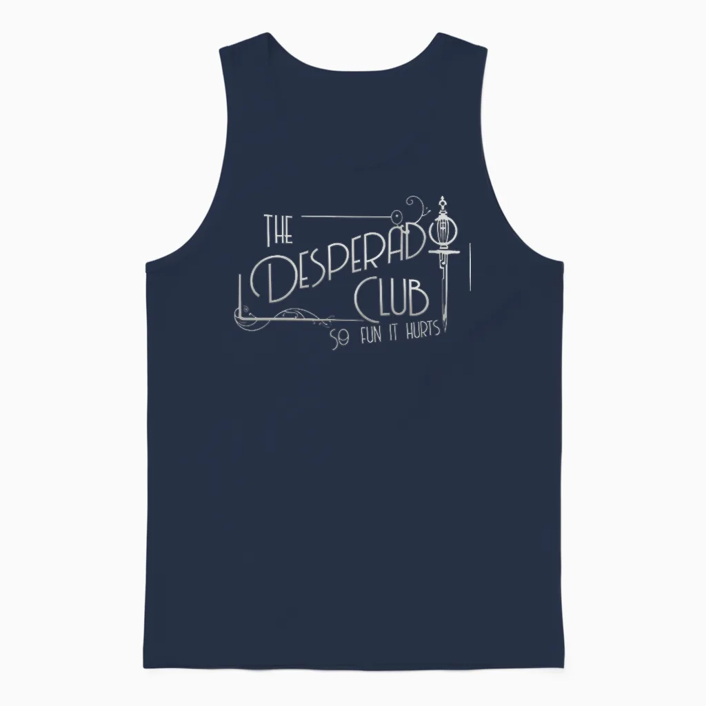 (2 Sided) Unisex Tank Top in Navy
