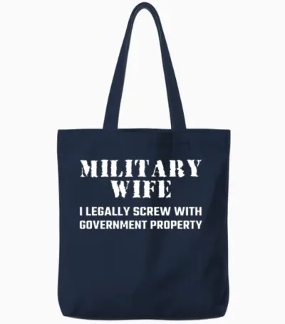 Military Wife - Military Wife Tote Bags - Navy