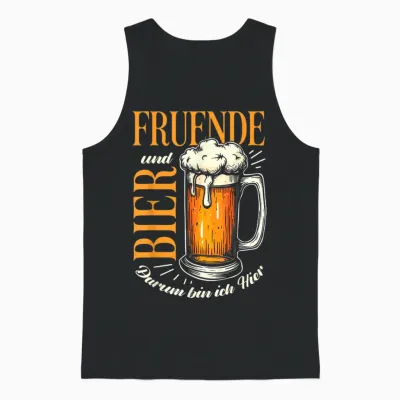 Freunde Bier Vatertag Lustig Saufen Kneipe Spaß Papa Männer Unisex Tank Top - Black