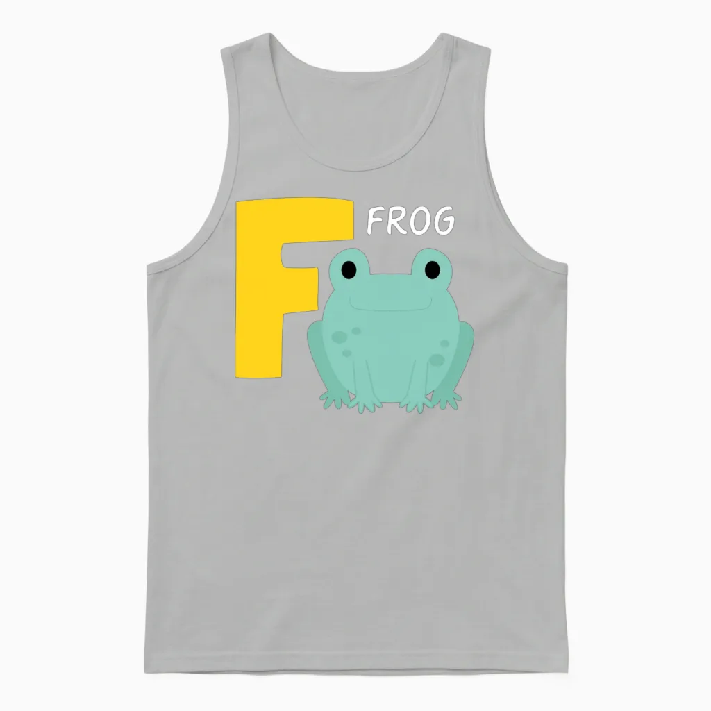 Frog Alphabet Funny - Reptiles & Exotics Unisex Tank Top in Ash