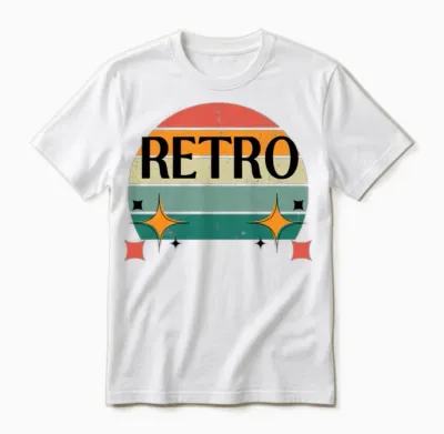 Retro Colorful Sunset Unisex T-Shirt - White