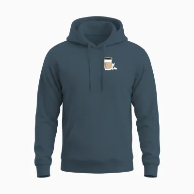 Pokémon Pikachu Sketch Mini Coffee Cup Cute Pocket Icon Unisex Hoodie - Dark Heather