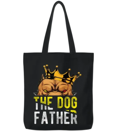 Puppy the Dog Father Dogs Lover Tote Bags - Black