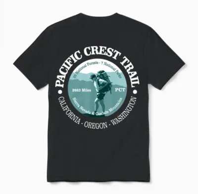 Pacific Crest Trail (t) Unisex T-Shirt - Black