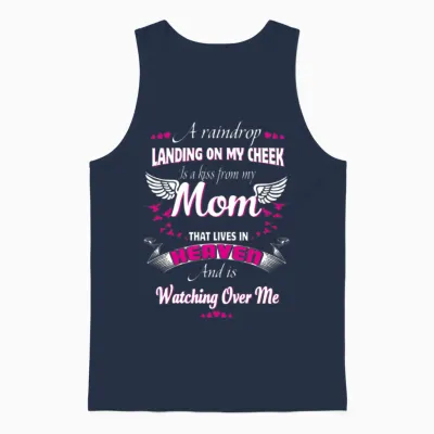 Memorial of Parents in Heaven for Daughter Son Unisex Tank Top - Navy