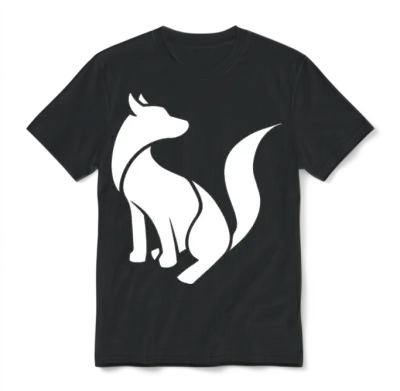 Fox Silhouette Kids Gift Lover Design 1 1 Unisex T-Shirt - Black