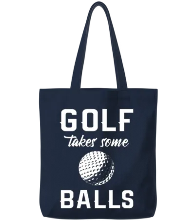 Funny Golfer Tote Bags - Navy