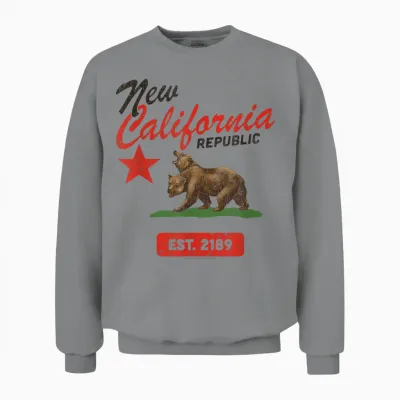 Fallout New California Republic Flag Est 2189 Video Game Unisex Sweatshirt - Sport Grey