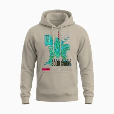Gear Box Art Aus Metall, Japanisches Retro-Gamer-Klassiker, 8-Bit-Stealth Unisex Hoodie - Sand