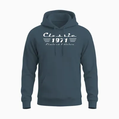 1971 Birthday Man 55th Decoration Funny 55s 55th Birthday Unisex Hoodie - Dark Heather