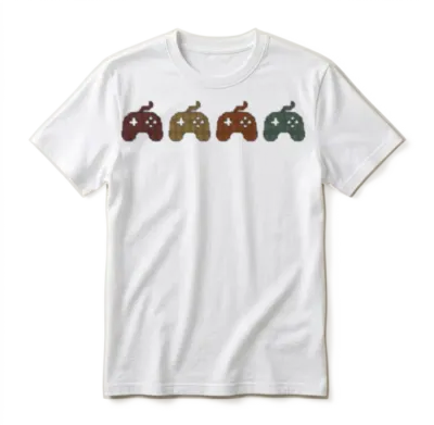 Retro Pixels Game Controller Unisex T-Shirt - White