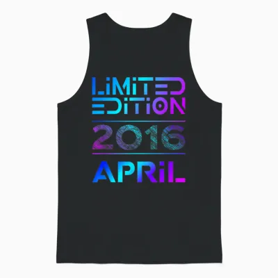 Limited Edition April 2016 Junge Mädchen 10. Geburtstag Unisex Tank Top - Black
