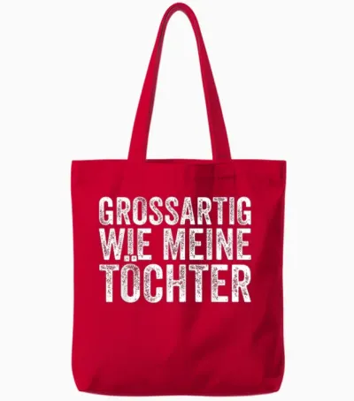 Großartig Wie Meine Tochter Lustiger Spruch Papa Vatertag Tote Bags - Red